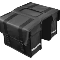 Strex Doppelter Fahrradtaschen-Satz, 40 Liter Fassungsvermögen - Wasserdicht - Matt Schwarz