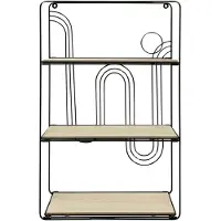 Home Styling Collection Hängeschrank, 35 x 12 x 55 cm, 3 Etagen, Metall