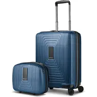 Redolz Essentials 14 Kofferset 2 tlg. Kabinentrolley mit Dehnfalte & Beautycase