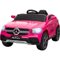AIYAPLAY Kinder Elektroauto 12V Kinderauto mit 2,4 GHz Fernbedienung, Hupe, Rosa