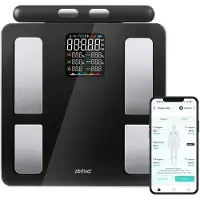 Ruhhy BMI-Analysewaage mit 8 Elektroden und Messgriff, 26 x 26 cm
