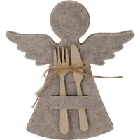 Koopman Bestecktasche aus Filz in Engelform, 22 x 20 cm