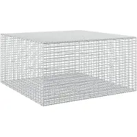 Syfax Gabione mit 5 mm Draht und 5x2,5 cm Maschen 100x100x50 cm