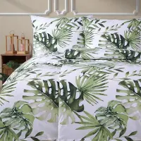 Merkloos Bettwäsche-Set aus Baumwolle mit Blumenmuster in der Farbe Botanic, 200x200 cm