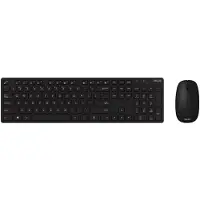 Asus W5000 Wireless Keyboard and Mouse Set, Volle Größe (100%), Kabellos, RF Wireless, Optischer Schlüsselschalter, Schwarz, Maus enthalten