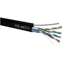 Solarix Instalační kabel CAT5E FTP PE Fca samonosný 305m/cívka SXKD-5E-FTP-PE-SAM