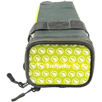 PEGAS Fahrrad-Satteltasche mit LED-Blinker, Grau/Gelb