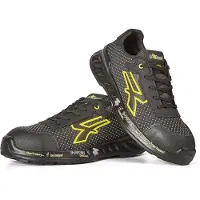 Upower MATT s ESD, Unisex, Erwachsener, Sicherheits-Sneakers, Schwarz, Gelb, Textil, Aluminium