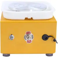 OEM Mini-Keramikwalzenmaschine, Hochgeschwindigkeit, mit Tonwerkzeugen, Gelb