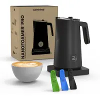 OEM Mikroschaum-Milchaufschäumer, handsfree, 400 W, Edelstahl, schwarz