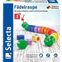 Selecta Fädelraupe Würfel und Fädelspiel 3 Jahre to 6 Jahre mehrfarbig