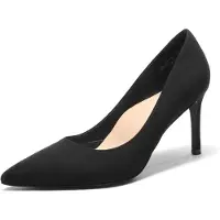 Merkloos Pumps für Damen mit spitzem Absatz von 8,5 cm, geschlossenes Modell aus schwarzem Kunstleder, Größe 41