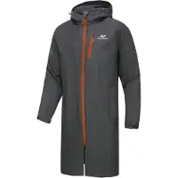 Merkloos Herrenregenjacke, langes Modell mit Kapuze, wasserdicht und winddicht, mit Netzfutter