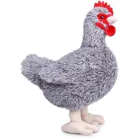 Merkloos Pluche Kippenknuffel – Weich und realistisch, schwarz – 20 cm