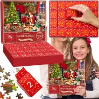 Gotel Puzzle-Adventskalender Weihnachtsbild 1008 Teile 70x50cm Geschenk
