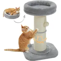 Merkloos Kratzbaum für Katzen - 14 cm dick - Sisal - Grau - Mit Kratzbällen