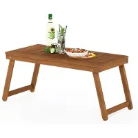 Merkloos Klapptisch Terrassentisch Gartentisch - 104,14 x 42,92 x 45,21 cm - Dunkelrot Meranti-Holz - Wasserdicht - Für Garten und Terrasse