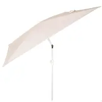 Merkloos Sonnenschirm Ampelschirm Terrassenschirm - Rechteckig 180 x 145 cm - Beige - Kippbarer Mast - UV30-Schutz