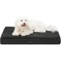 Merkloos Orthopädisches Hundebett Hundekissen Hundekorb - Waschbar - Rutschfest - Schwarz - 76 x 51 cm