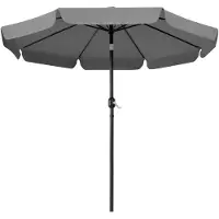 Merkloos Ampelschirm Sonnenschirm Gartenschirm - Ø 267,5 cm - Kippbar - Hellbraun - Für Terrasse und Balkon