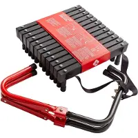 Merkloos Fluchtleiter Notleiter Brandleiter - 4,3 m - Stahl und Nylon - 170 kg belastbar - Schwarz
