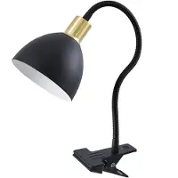 LINDBY Genora Klemmleuchte in Schwarz