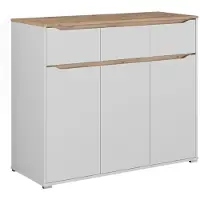 Vicco Kommode Ruben, Weiss/Artisan-Eiche, 119.8 x 101.9 cm