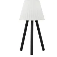 LINDBY LED-Außentischleuchte Jaimy, Akku, schwarz, Metall