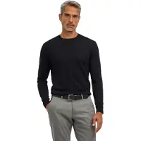 Falke Ultrafine Merino Wool Herren Pullover, S, Schwarz, Schurwolle