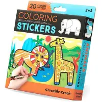 Crocodile Creek Sticker Tiere Malspaß - 20 Stück Bastelset