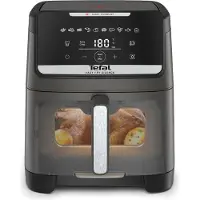 Tefal Heißluftfritteuse "Easy Fry Silence XXL", grau (dunkelgrau), B:33,5cm H:29,5cm T:41cm, Fritteusen, 10 Programme, Sichtfenster, Rezepte in der My App, EY846H, Heißluftfritteuse