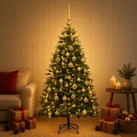 Syfax Künstlicher Weihnachtsbaum mit Kugel 150 cm 150 LEDs