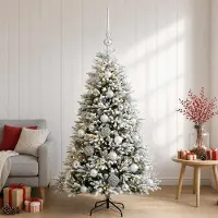 Syfax Künstlicher Weihnachtsbaum mit Kugel 150 cm 150 LEDs
