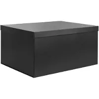 Merkloos Aufbewahrungsbox Aufbewahrungskiste Organizer - 38 x 28 x 19 cm - Karton - Schwarz - Faltbar mit Deckel