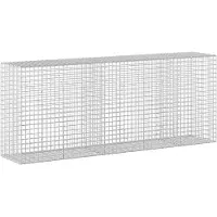 Syfax Gabione mit 3,5 mm Draht und 5x5 cm Maschen 250x50x100 cm