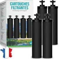 Merkloos Wasserfilterpatrone Aktivkohle Filterkartusche - 4 Stück - Für Berkey Schwerkraftfilter - Berkefeld kompatibel