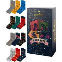 Merkloos Adventskalender mit Socken im Harry-Potter-Design - 12 Paar - Geschenk