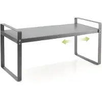 Merkloos Küchenregal Erweiterbares Unterschrankregal - 37 bis 63 cm - Metall - Grau - Für Küche und Badezimmer