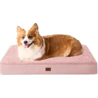 Merkloos Hundebett – Orthopädisch – Waschbare Bezug – Für mittelgroße Hunde – Grau