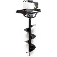 Merkloos Benzin Erdbohrer Erdbohrer Pflanzbohrer - 300 mm - 52 cm³ - 1,4 kW - Bohrkopf aus Gusseisen - Für Pflanzen und Garten