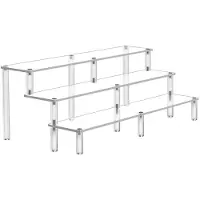 Merkloos Displayschrank aus Acrylglas - 3 Ebenen - 38 x 19 x 14 cm - Transparent