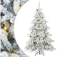 Syfax Künstlicher klappbarer Weihnachtsbaum 210 cm PVC und Stahl
