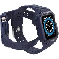 Hurtel Protect Strap Band für Apple Watch 38/40/41 mm mit Schutzhülle - blau