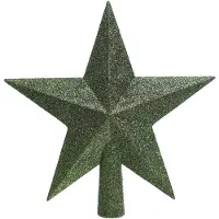 Décoris Peak plc stern l4.2b19h19 cm d.grün Weihnachtsdekoris (groen)