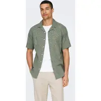 Only & Sons Kurzarmhemd "ONSCAIDEN SS SOLID RESORT LINEN NOOS"