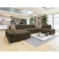 Mirjan 24 Ecksofa Bergen mit Bettkasten, Regulierbare Armlehnen, U-Form Schlafsofa vom Hersteller (Wave 09 + Wave 09 + Wave 02, Seite: Links)
