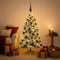 Syfax Künstlicher Weihnachtsbaum mit Kugel 120 cm 150 LEDs