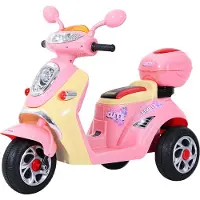 HOMCOM Kindermotorrad Kinderelektroauto Elektromotorrad Kinderfahrzeug mit Musik