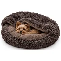 Odol-Plusz Beruhigendes Katzenbett Kleines Hundebett Katzenhöhlen Sofabett 60cm BRAUN