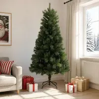 Syfax Künstlicher klappbarer Weihnachtsbaum 210 cm PVC und Metall